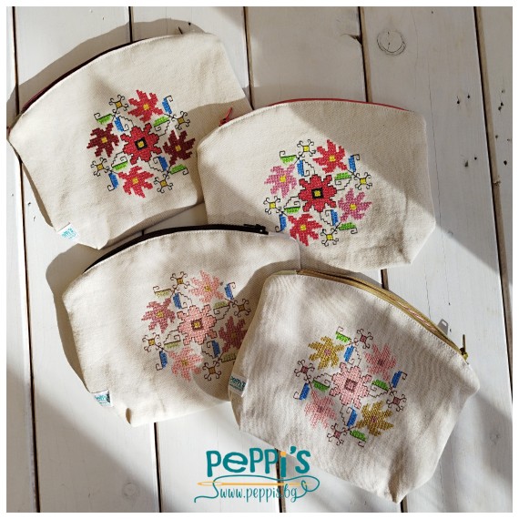 Несесер за дамски принадлежности с бродерия шевица