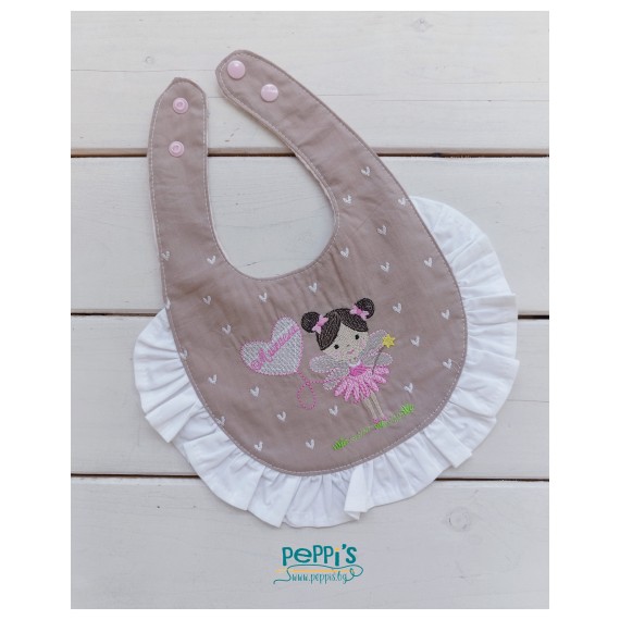 Персонализиран бебешки лигавник (100% памук) Персонализиран бебешки лигавник (100% памук)