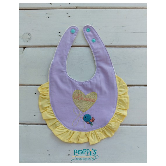 Персонализиран бебешки лигавник (100% памук) Персонализиран бебешки лигавник (100% памук)