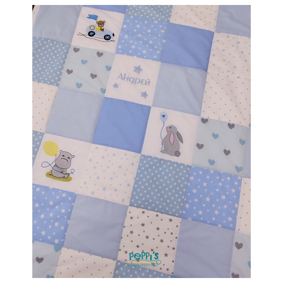 Бебешко одеяло с име - персонализиран подарък за бебе