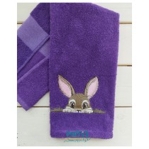 Кухненска кърпа с бродерия  Великденски заек