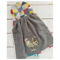 Кухненска кърпа с бродерия  Великденски Петел