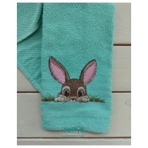 Кухненска кърпа с бродерия  Великденски заек