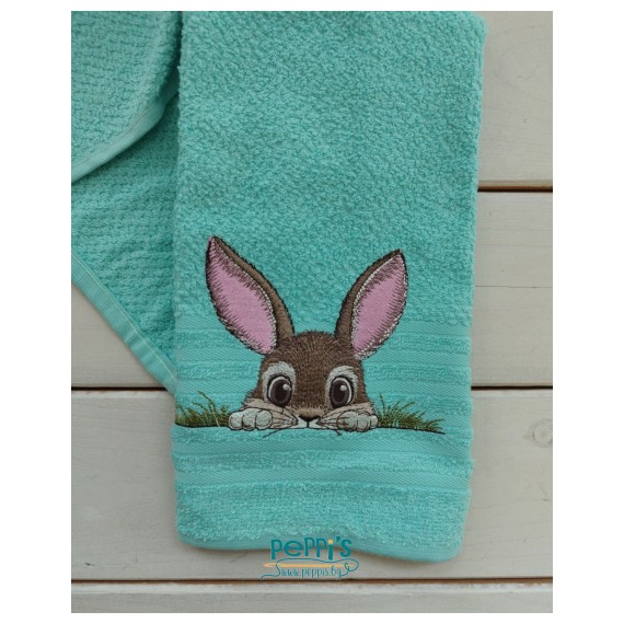 Кухненска кърпа с бродерия Великденски заек Кухненска кърпа с бродерия Великденски заек