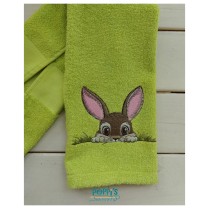 Кухненска кърпа с бродерия  Великденски заек