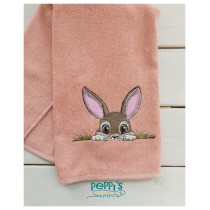 Кухненска кърпа с бродерия  Великденски заек