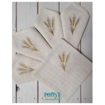 Декоративни салфетки за маса с бродерия житен клас 