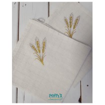 Декоративни салфетки за маса с бродерия житен клас 