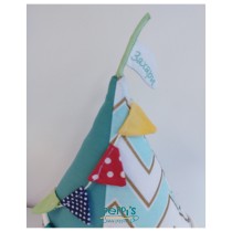 Мини персонализирана възглавничка за бебе от памук Платноходка Мини персонализирана възглавничка за бебе от памук Платноходка