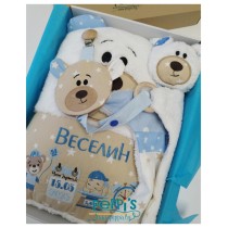 Персонализиран бебешки сет Мечо Веселин